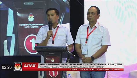 Debat Kedua Wali Kota Parepare Andi Nurhaldin Nurdin Halid Kian