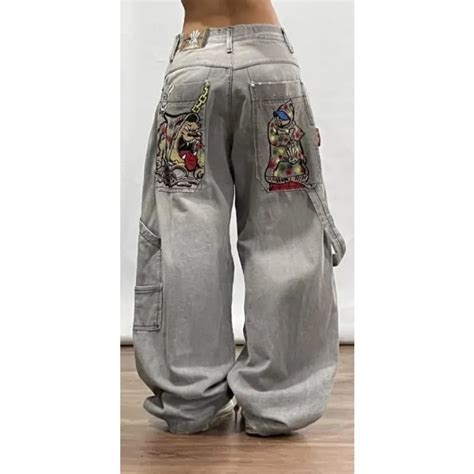 Deeptown Vintage Y2k Oversized Jeans Harajuku Streetwear Hip Hop