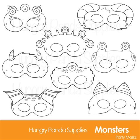 Monster Printable Coloring Masks Halloween Masks Monsters Monster