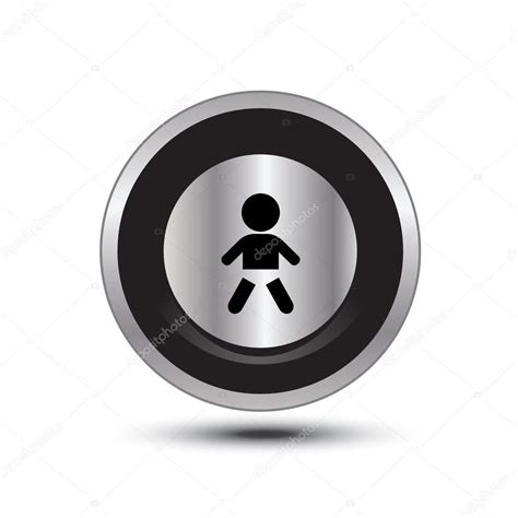 Baby Aluminum Button Stock Vector Image By ©tackgalich 37479173