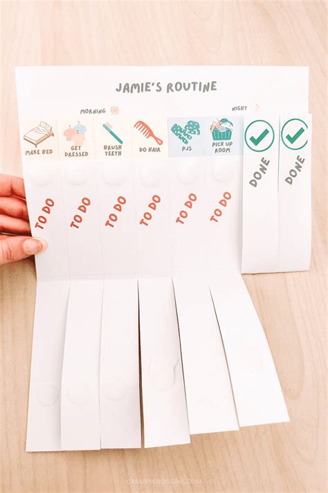 Velcro Daily Routine Chart - Chore & Routines Printable