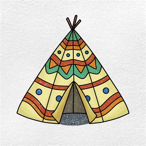 How to Draw a Teepee - HelloArtsy