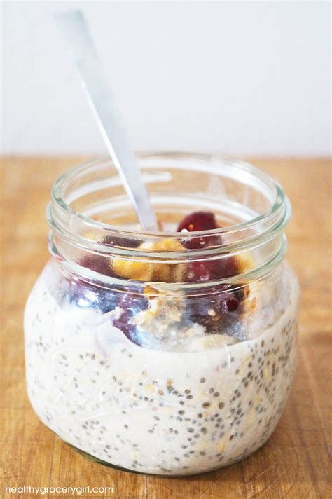 Healthy Grocery Girl Cherry Chia Overnight Oats