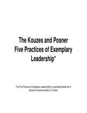 Pbs Topic Kouzes And Posner Leadership Challenge Ch Pdf