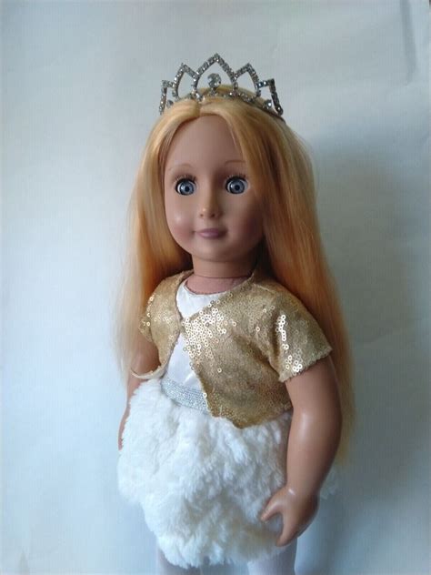 Our Generation Holiday Hope Doll With Tiara 18 Doll Ebay