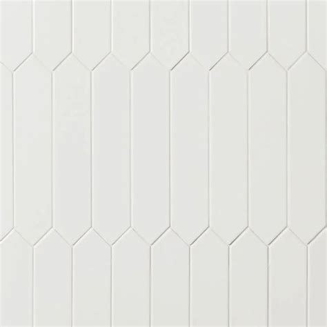 Kent White 3x12 Picket Polished Ceramic Wall Tile Wall Tiles Ceramic