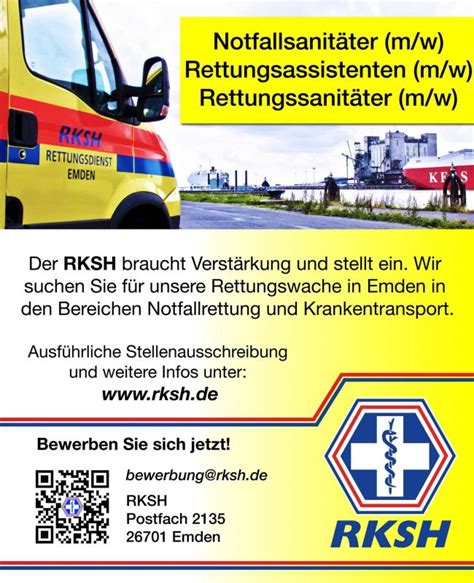 Stellenangebote Rksh Rettungsdienst Krankentransport Und Soziale