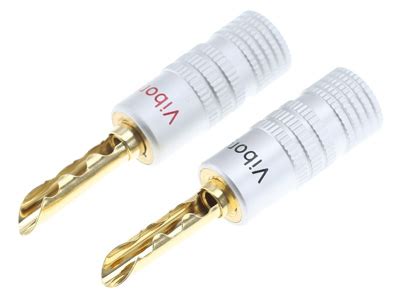 Viborg Bfa Banana Plugs K Gold Plated Mm Set X Audiophonics