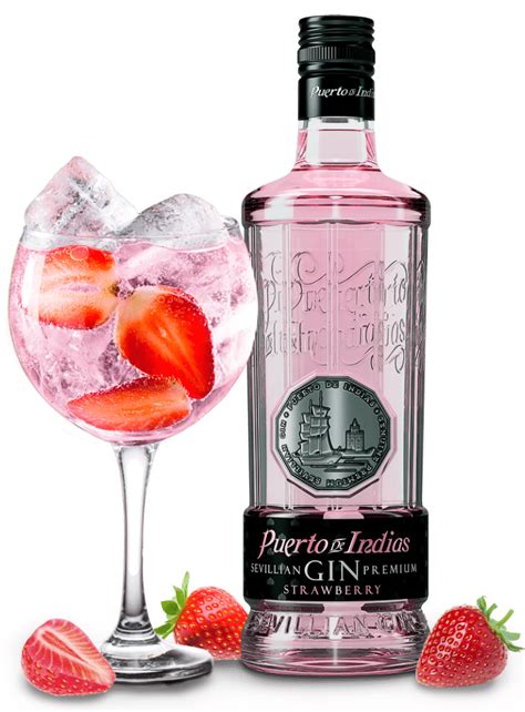 Puerto De Indias Strawberry Gin 70 Cl 375 Gin Vin Med Mere Dk