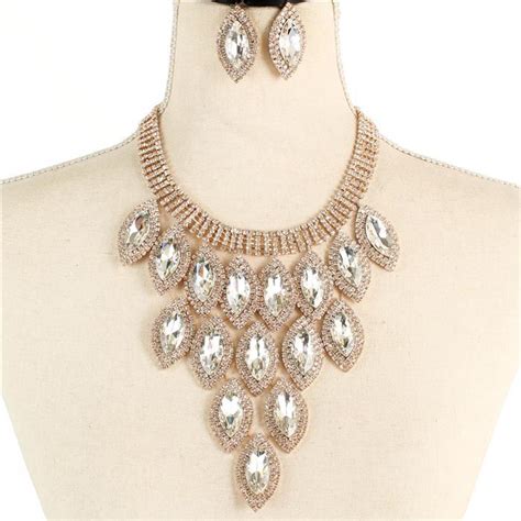 Fashion Rhinestone Crystal Necklace Set Ddflimport Wholesale