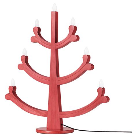 Str La Led Arm Candelabra Pine Red Ikea