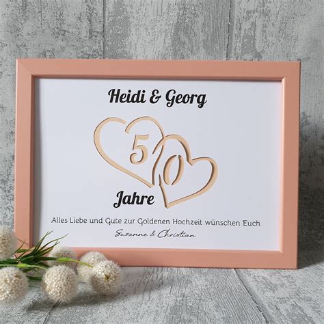 Personalisiertes Geldgeschenk Zur Goldenen Hochzeit Motiv Etsy De