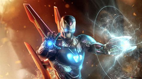 Avengers Endgame Ironman Aiming Laser Beam 2k Wallpaper Download