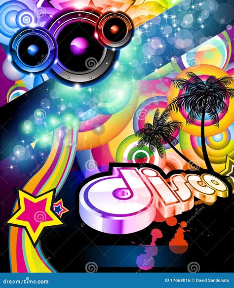 Disco Flyer For Tropical Music Event Stock Vector Illustration Of