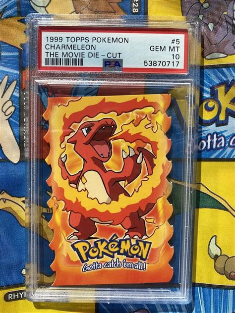 1999 Topps Pokemon The Movie Die Cut Charmeleon 5 Card