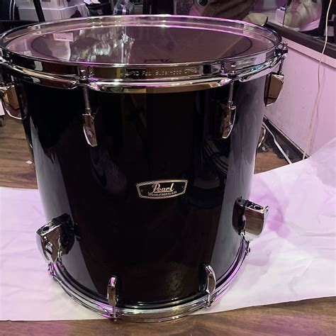 Pearl Wood Fiberglass Series 16 X 16 Floor Tom Piano Black Reverb