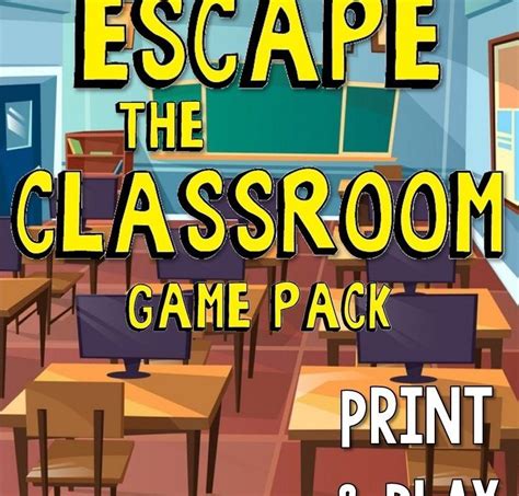 Escape The Classroom Game Pack Freebie Print And Play Teachaboo Jogos Na Escola