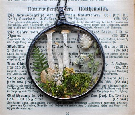 Forest Jewelry Cottagecore Real Tiny Mushroom Necklace Etsy