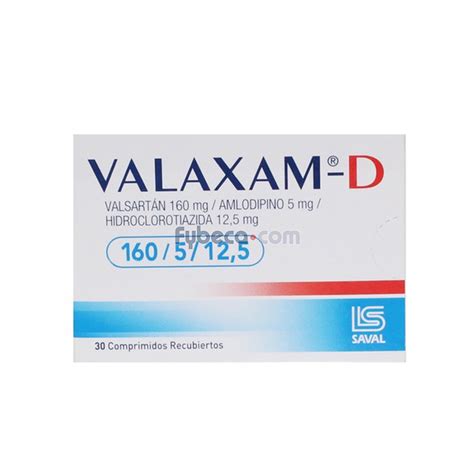 Valaxam D 160 5 12 5 Mg Unidad Fybeca