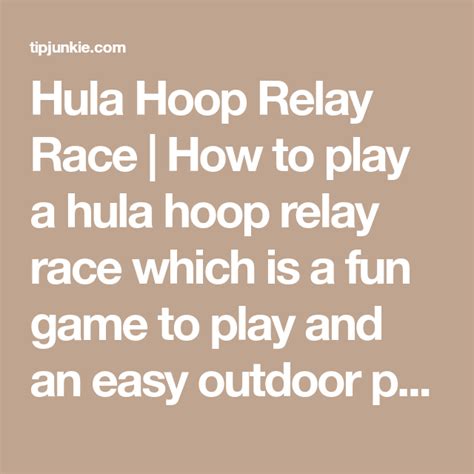 Hula Hoop Relay Race | Relay races, Outdoor party games, Relay games