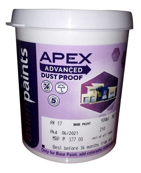 Asian Paints Apex Dust Proof Emulsion Packaging Size 20 60 OFF