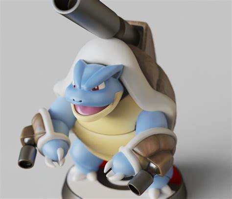 Mega Blastoise Water Pokemon Statue Figure Hand Painted 3d Printed Nintendo Gaming Decor Etsy Uk