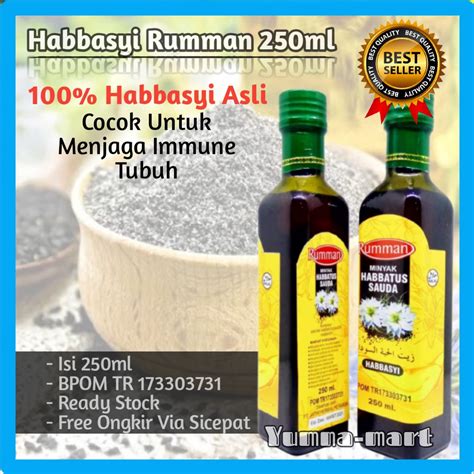 Jual Minyak Habatussauda Premium Habasyi Oil Jintan Hitam Cair 250 Ml