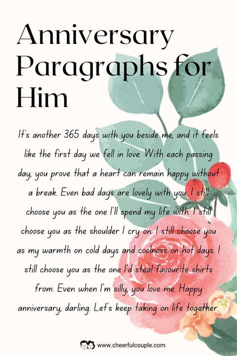 Anniversary Paragraphs For Him Preview Image Cute Messages For Him