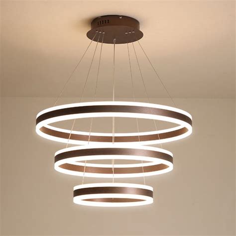 Tiered Led Chandelier Simplicity Acrylic Living Room Circle Ceiling