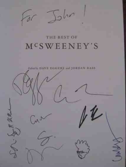 The Best Of Mcsweeneys Multi Signed By Dave Eggers Near Fine