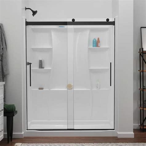 Delta C In W X In H Frameless Sliding Shower Door In