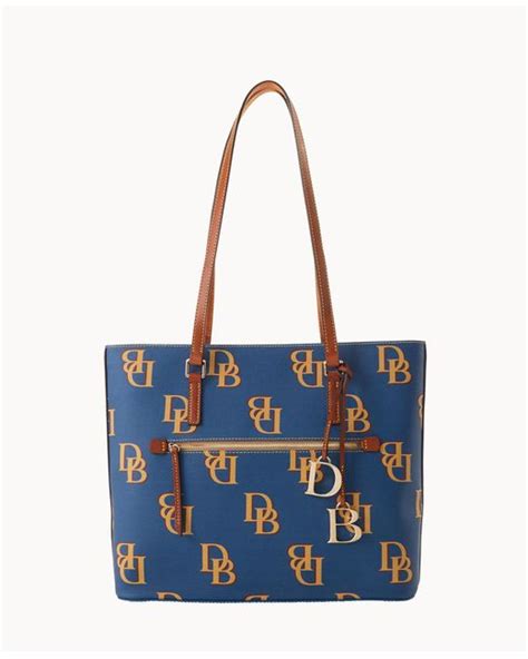 Dooney Bourke Monogram Large Shopper In Blue Lyst