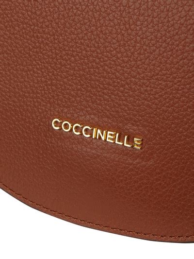 Coccinelle Saddle Bag Aus Leder Mit Logo Applikation Cognac Online Kaufen