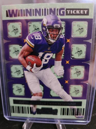 Panini Contenders Justin Jefferson Winning Ticket Vikings Ebay