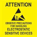 ESD Attention Warning Labels TLS Flexipak