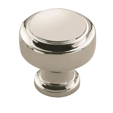 Amerock Highland Ridge Polished Nickel Round Cabinet Knob At