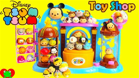 Disney Tsum Tsum Toy Shop Playset And Squishy 4 Packs Youtube