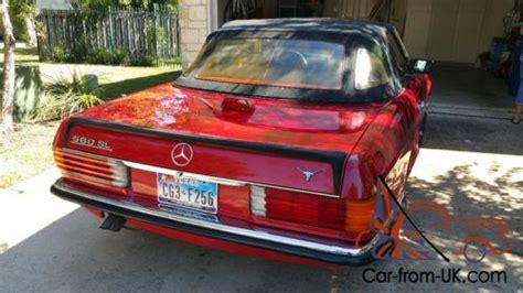 1986 Mercedes 500sl Euro Spec Dry Texas Car