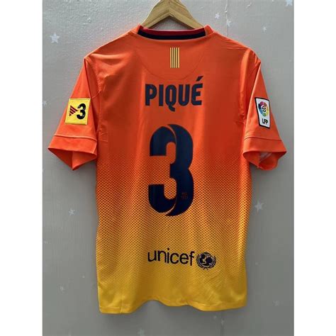 12 13 Barcelona Messi Xavi Ainiesta Top Quality Away Retro Football