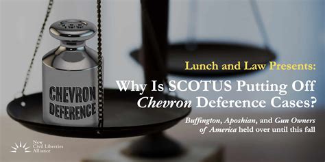 Why Is SCOTUS Putting Off Chevron Deference Cases? - New Civil Liberties Alliance