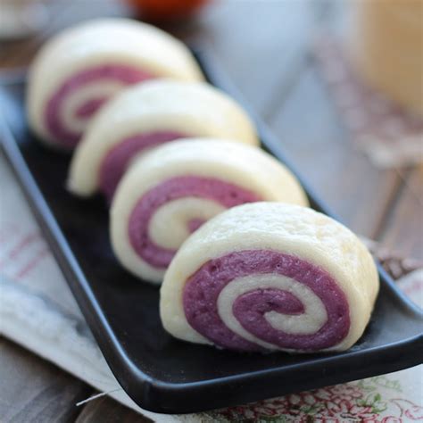 Chinese Purple Sweet Potato Buns China Sichuan Food