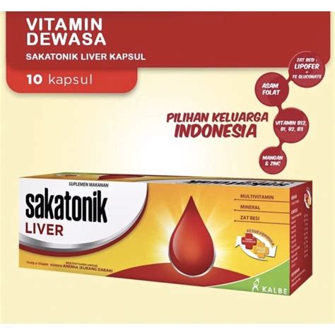 Jual Sakatonik Strip Tablet Sakatonik Liver Sirup Ml Ml