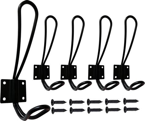 Amazon Mokife Wire Coat Hooks Black Pack Rustic Wall Hooks