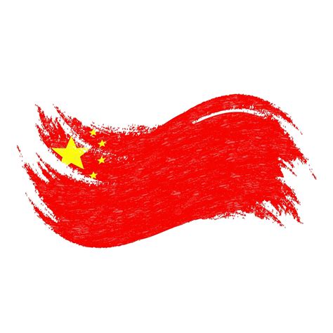 Premium Vector National Flag Of China Designed Using Brush