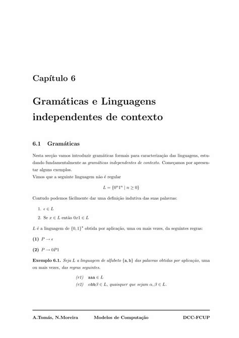 Pdf Gram Ticas E Linguagens Independentes De Contexto Dokumen Tips