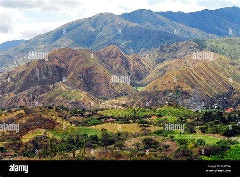 Ecuador, Vilcabamba, view of a mountain range with lush foliage in the ...