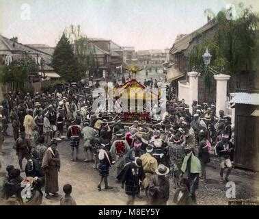 1890 Japón japonés procesión fúnebre el cortejo fúnebre