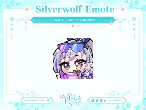 Silverwolf Noted Emote For Twitch Discord Youtube Custom Twitch Emotes