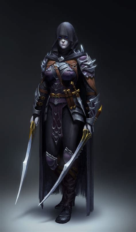 Artstation Dark Assassin Yoon Seseon Heroic Fantasy Fantasy Armor Medieval Fantasy Dark