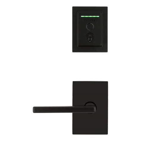 Kwikset Halo Touch Matte Black Contemporary Fingerprint Wi Fi Smart